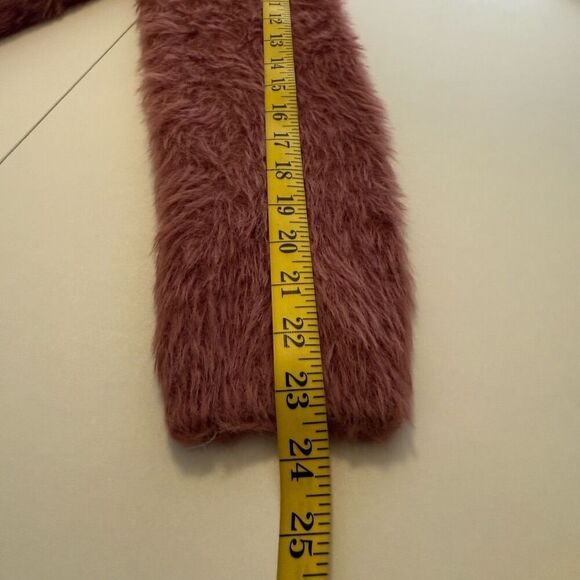 Free People Mauve Fuzzy Open Cardigan Sweater Sz M, Boho, Grunge - Picture 14 of 14